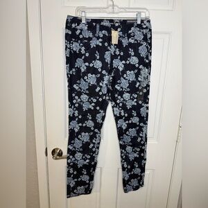 American Eagle Outfitters Blue Floral Pants
